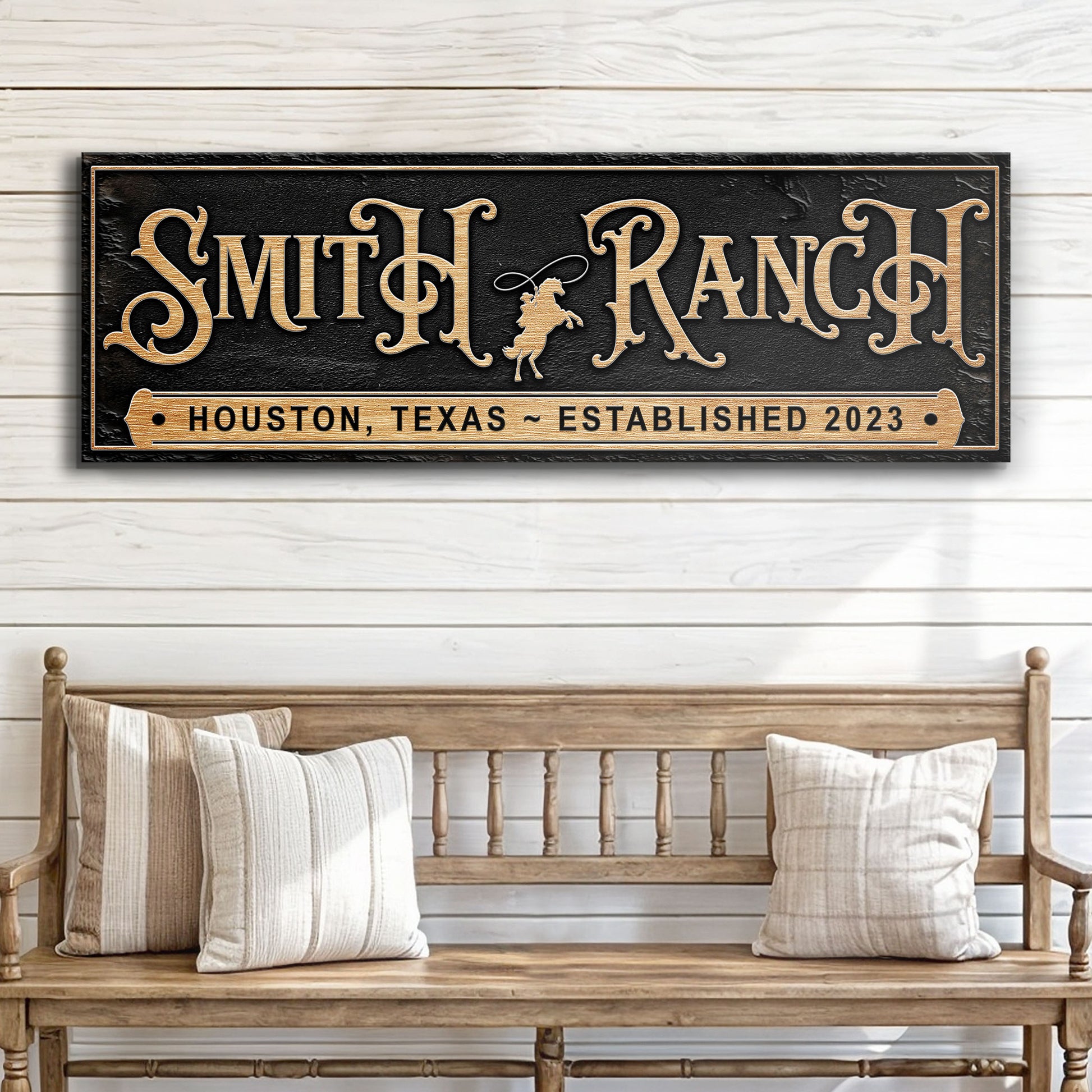 Personalized Horse Ranch Sign Style 1 - Image by Tailored Canvases