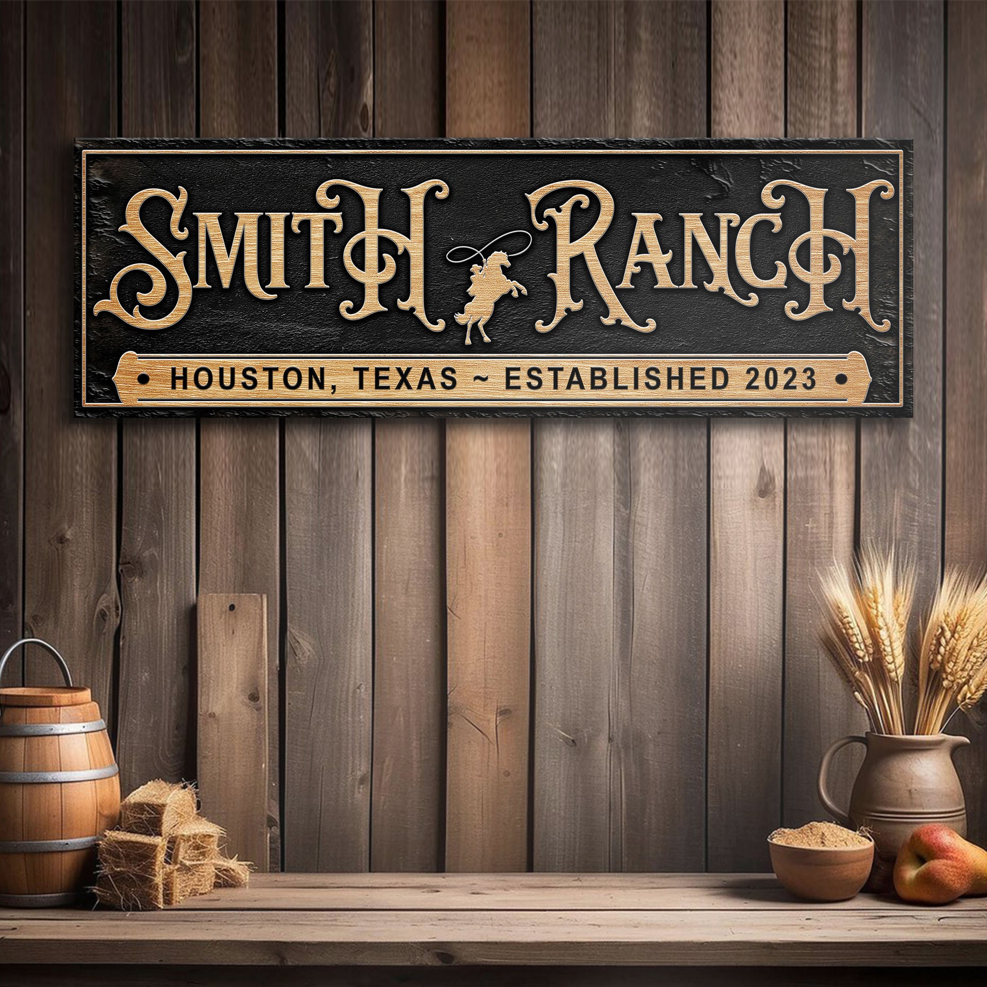 Personalized Horse Ranch Sign  - Image by Tailored Canvases