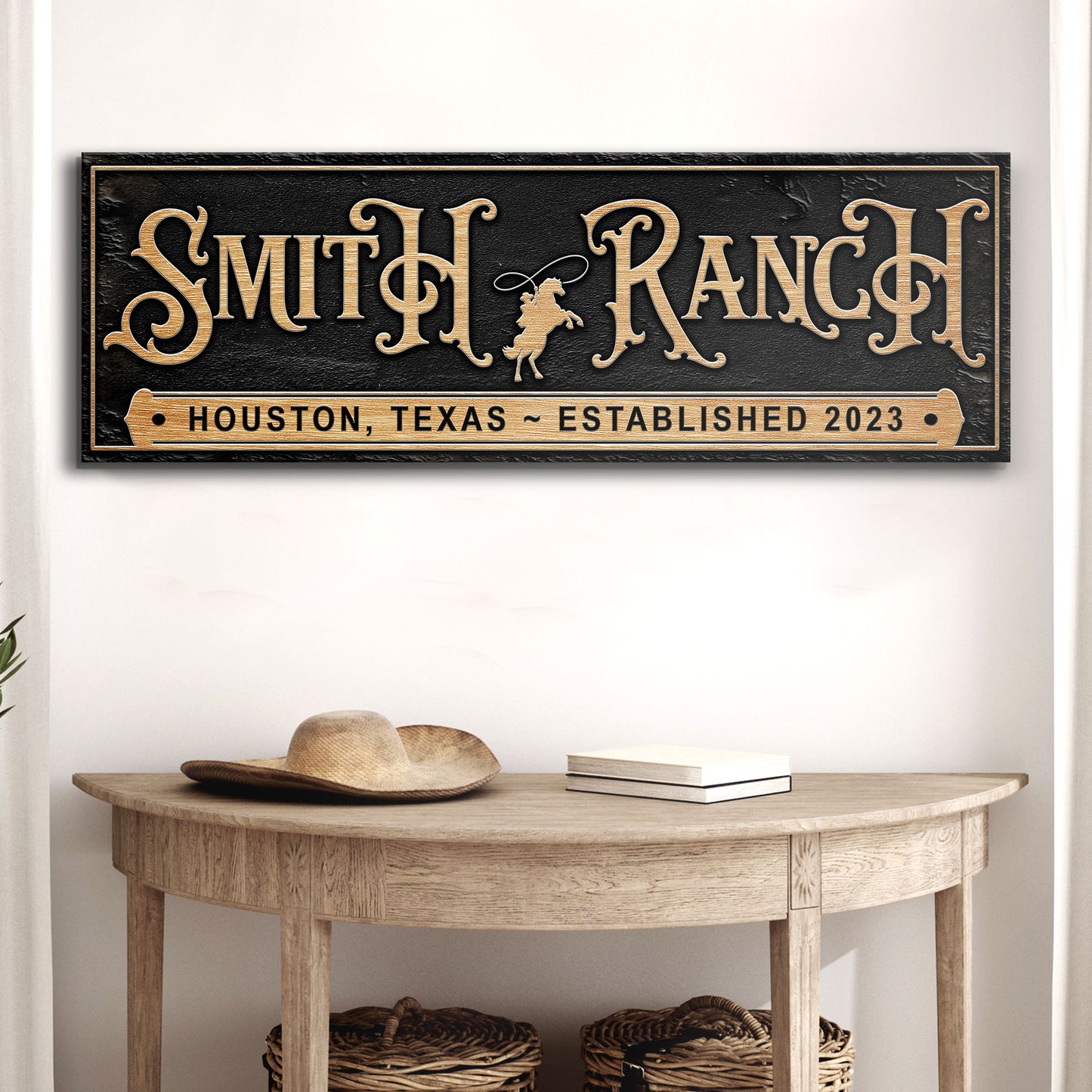 Personalized Horse Ranch Sign Style 2 - Image by Tailored Canvases