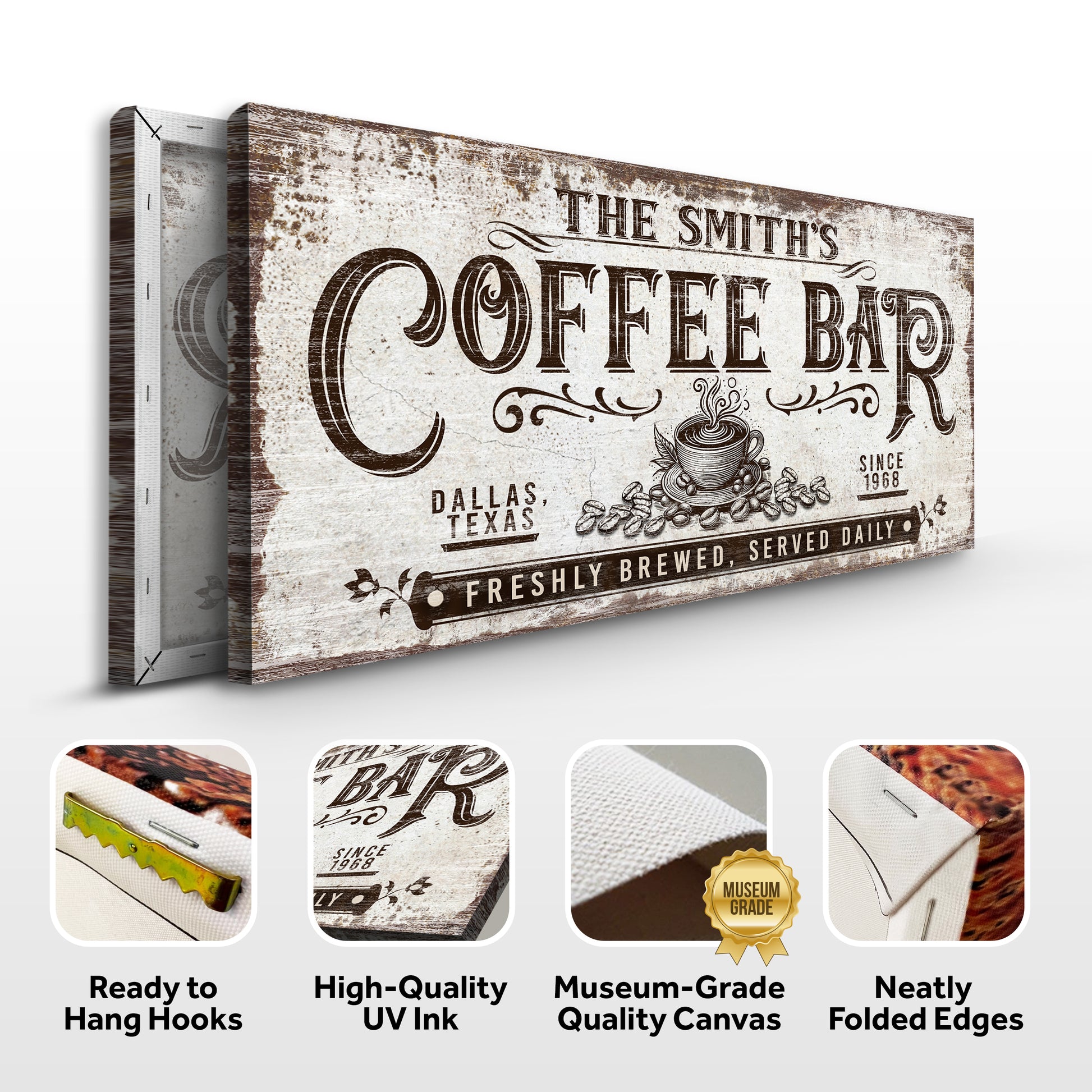 Personalized Coffee Bar Sign III - Image by Tailored Canvases