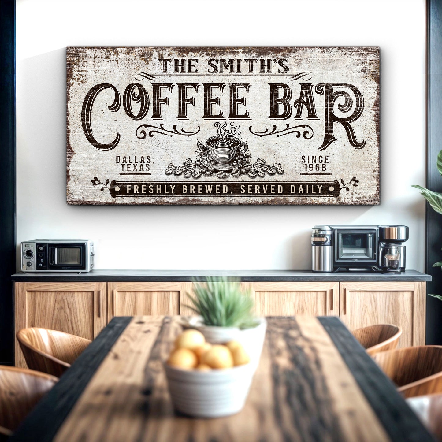 Personalized Coffee Bar Sign III - Image by Tailored Canvases