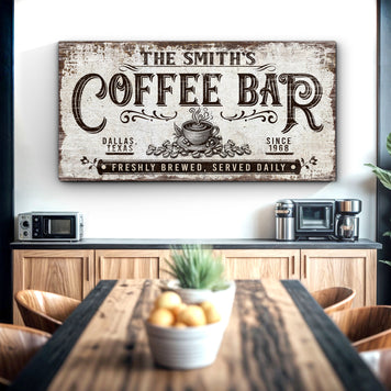 Personalized Coffee Bar Sign III