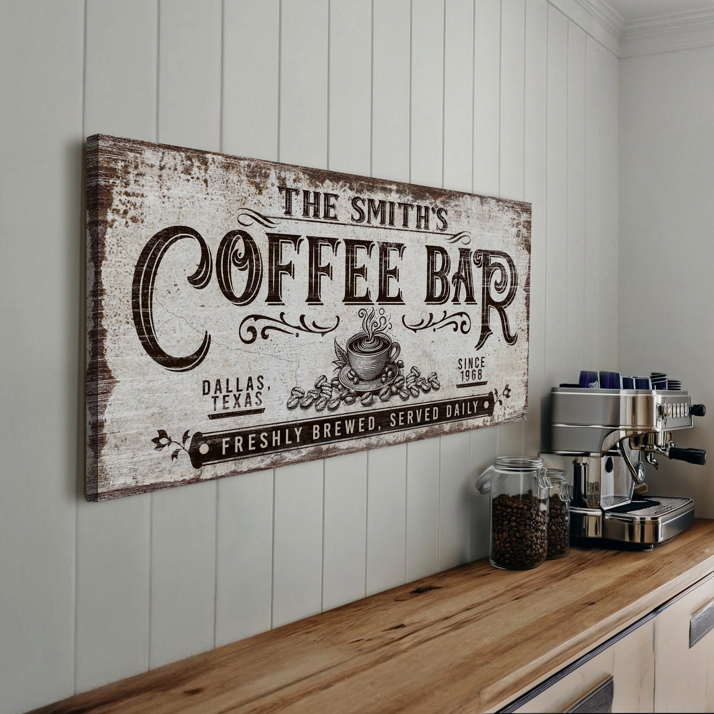 Personalized Coffee Bar Sign III - Image by Tailored Canvases