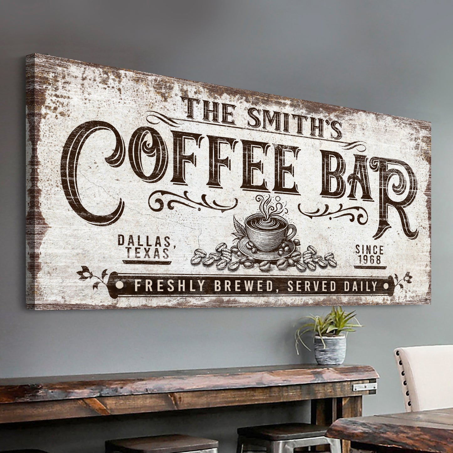 Personalized Coffee Bar Sign III - Image by Tailored Canvases