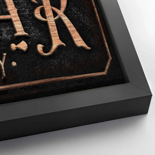 Save 33% When You Add A Frame To Your 20x10 Personalized Coffee Bar Sign V Canvas Now