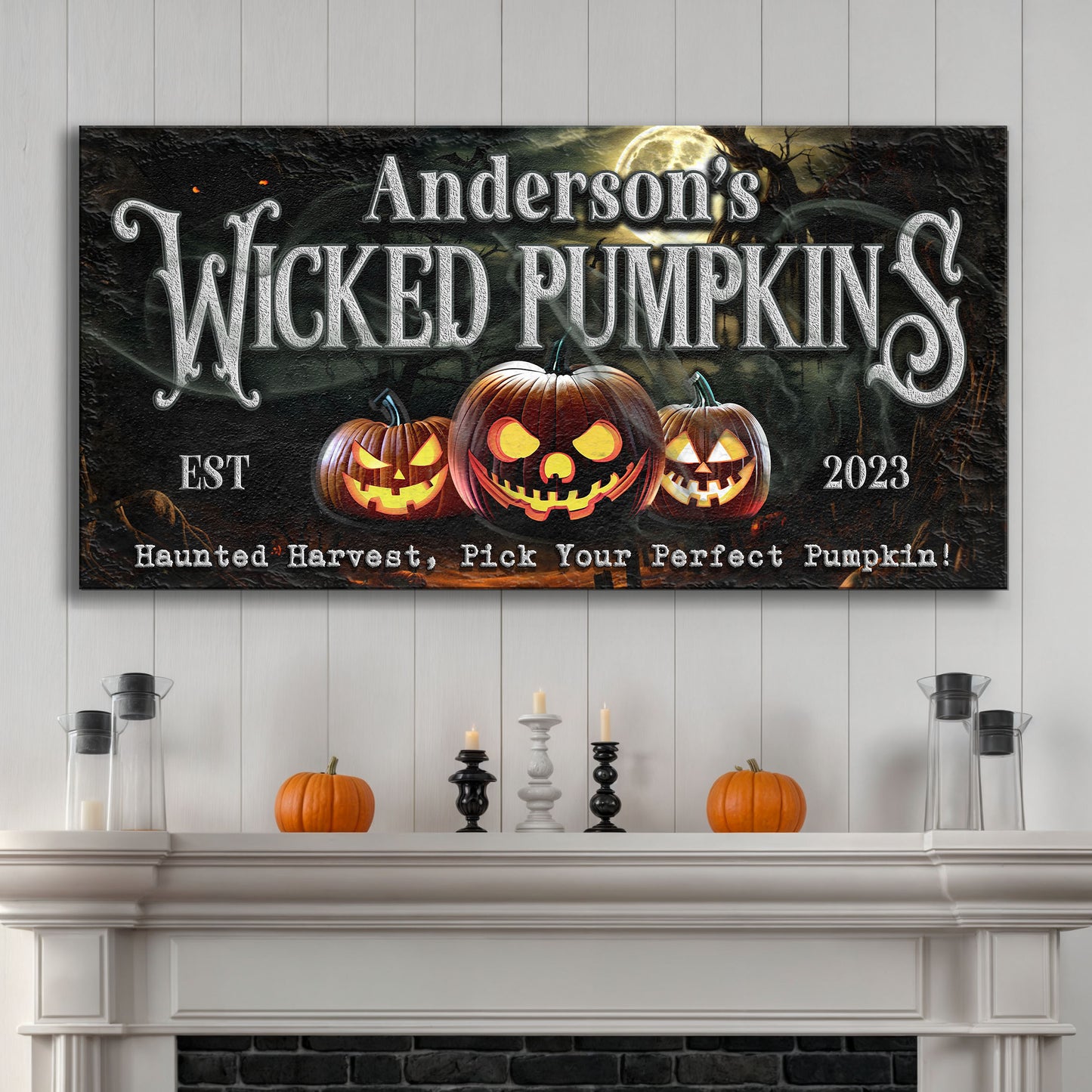 Wicked Pumpkins Halloween Sign