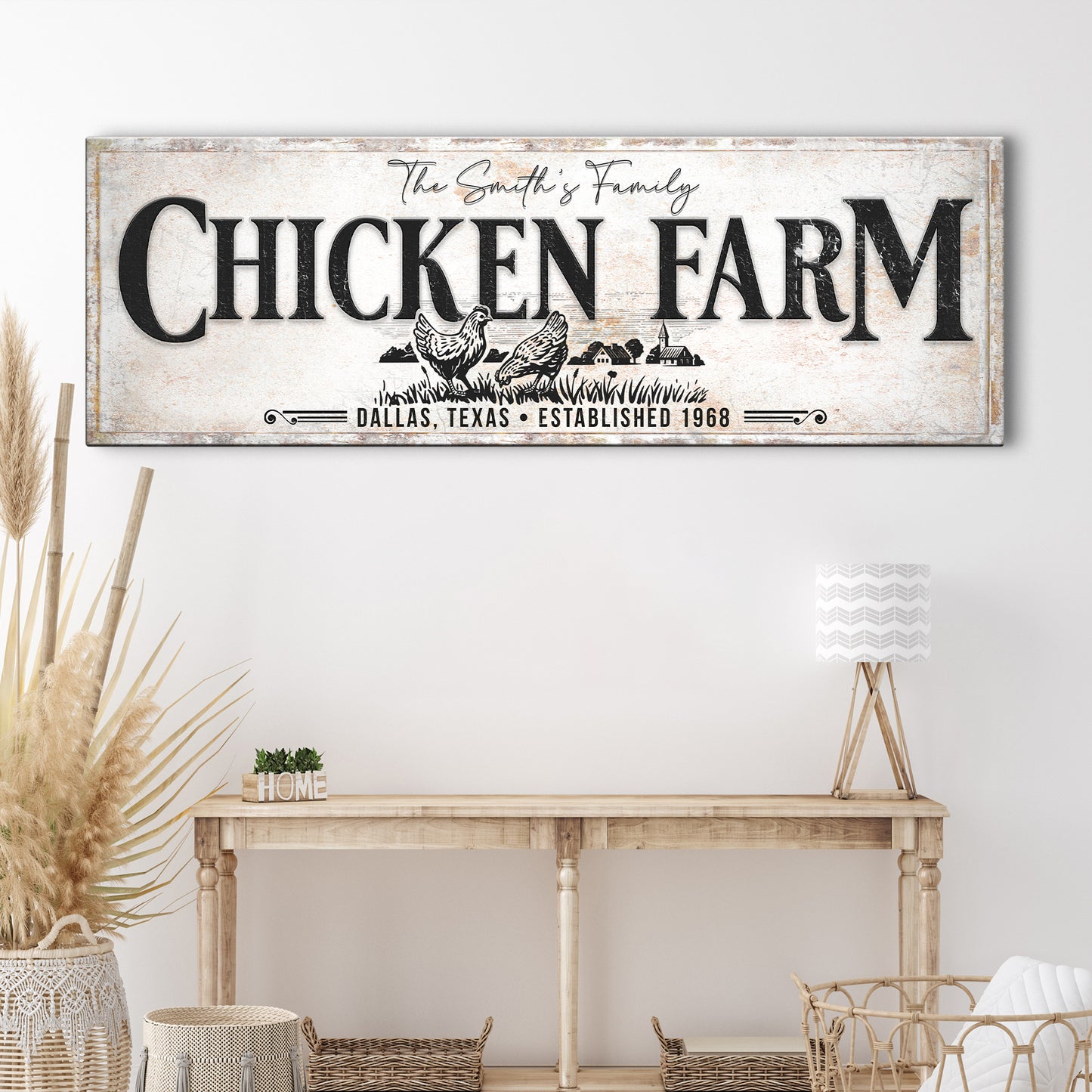 Chicken Family Farm Sign