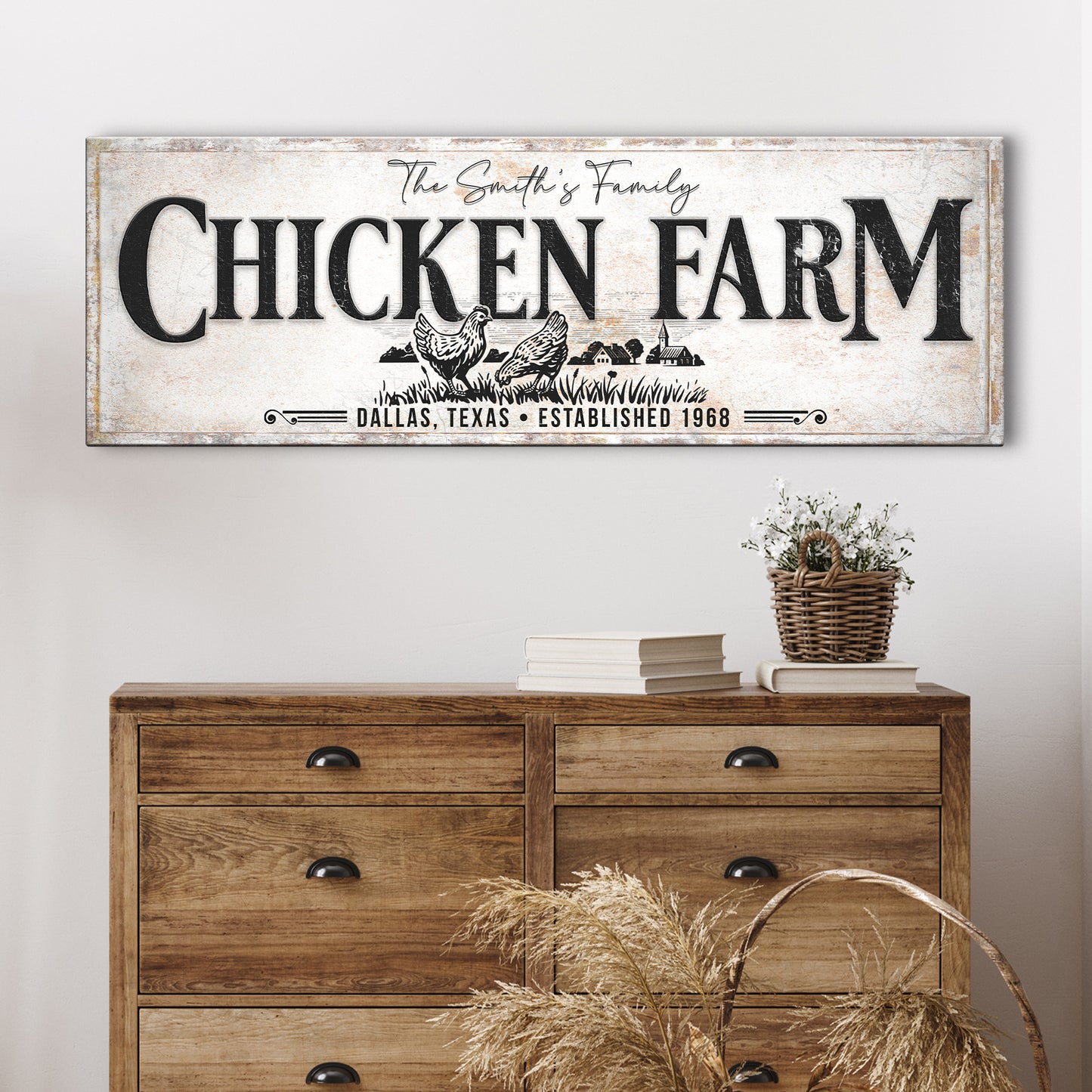 Chicken Family Farm Sign