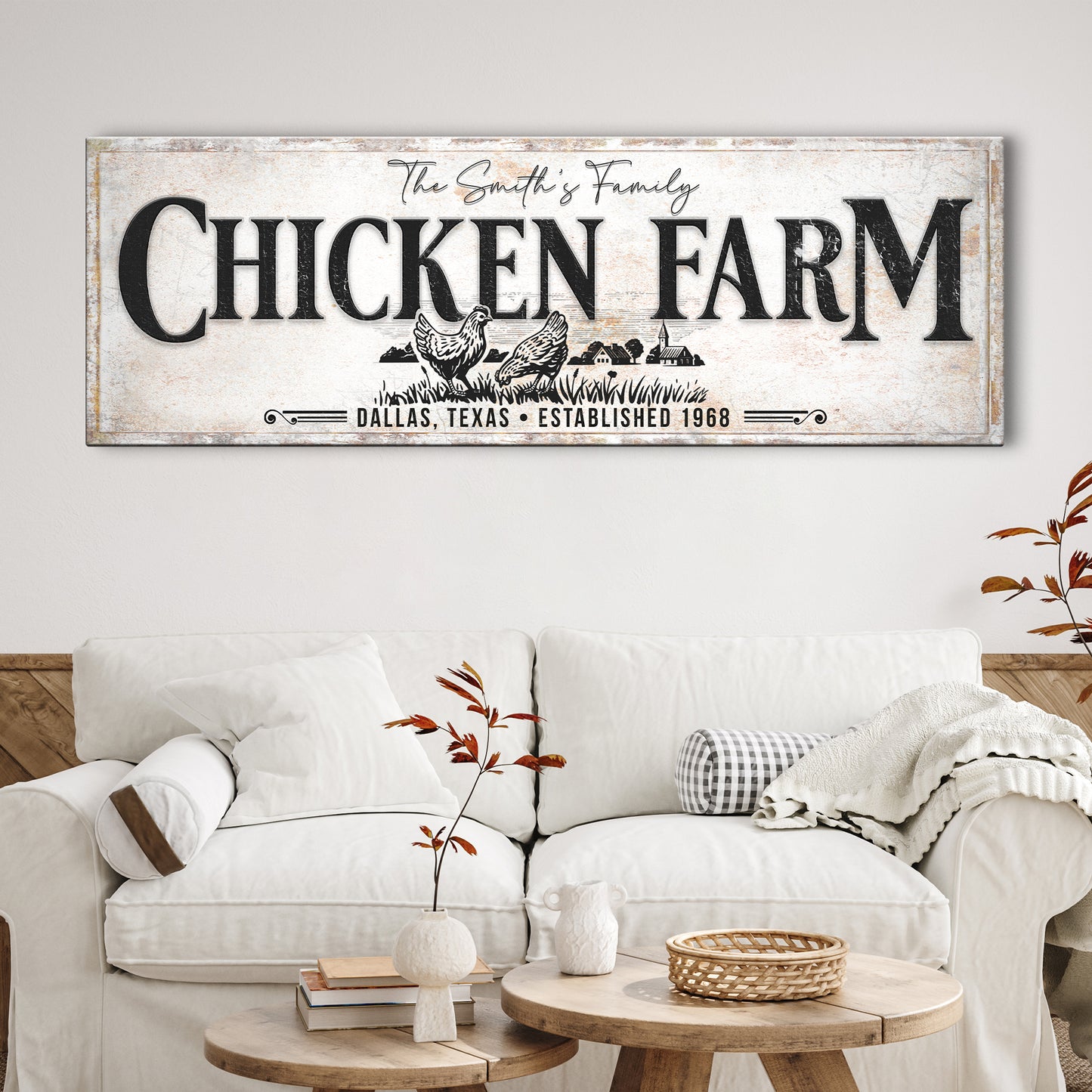 Chicken Family Farm Sign