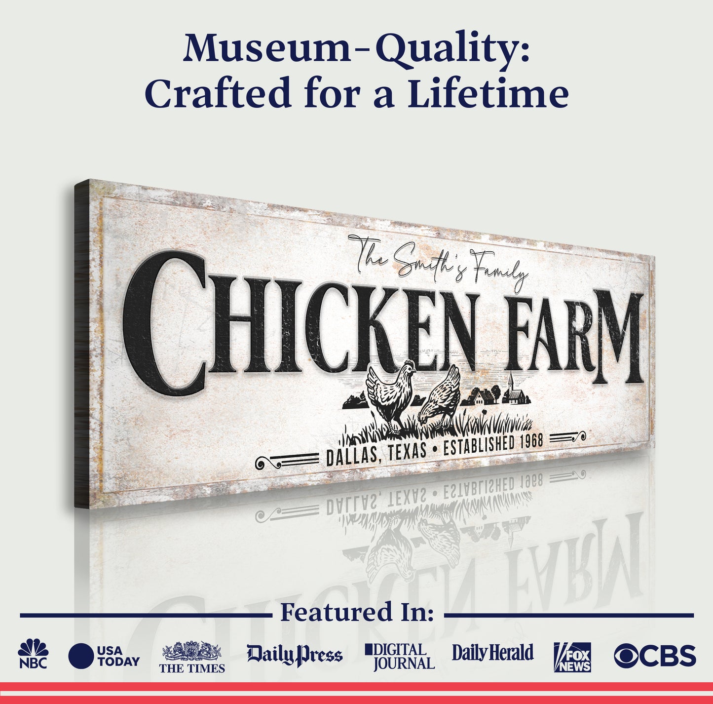 Chicken Family Farm Sign