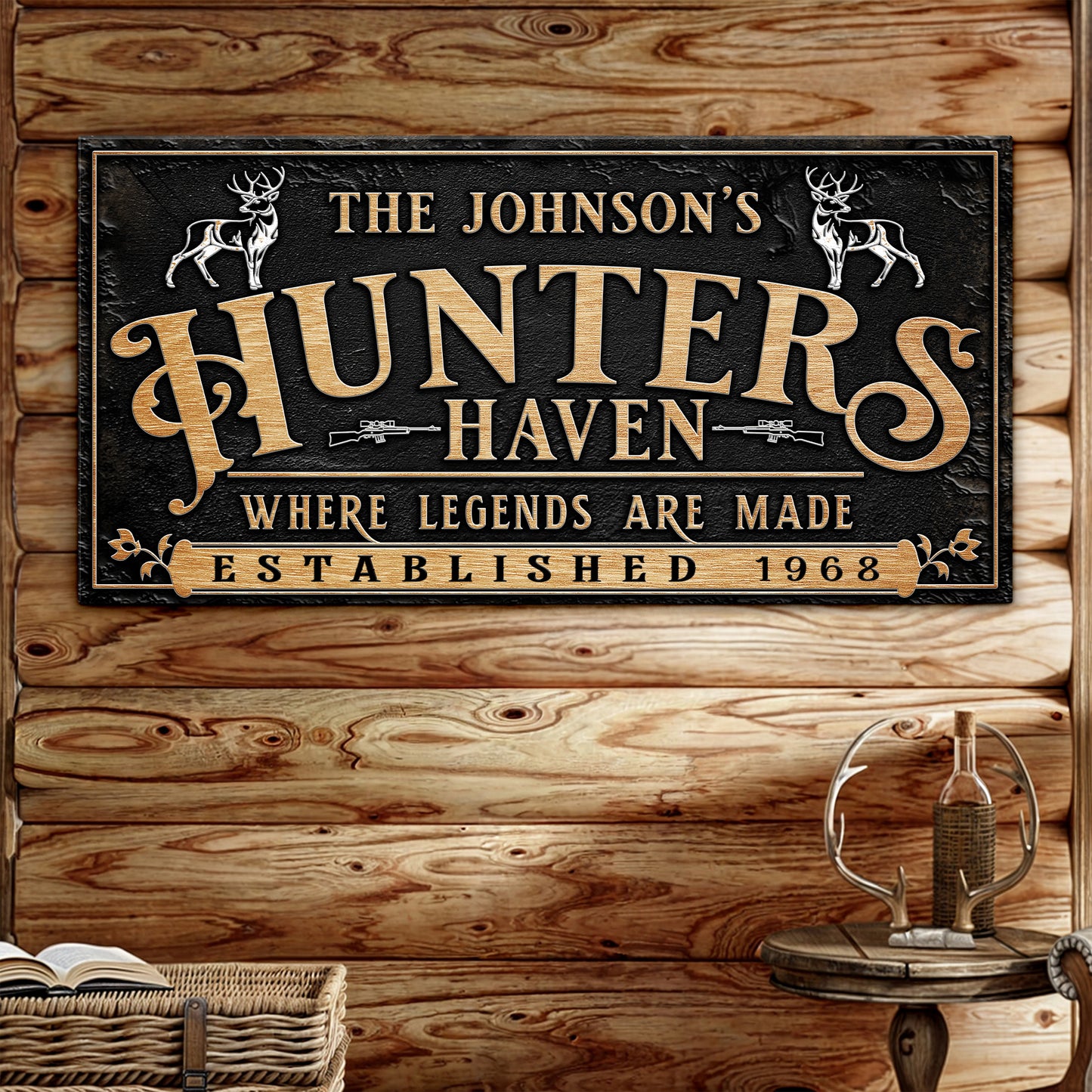 Personalized Hunters Haven Family Sign II