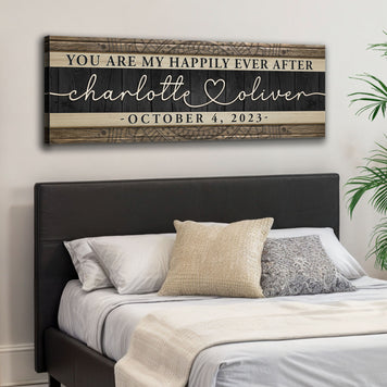 Personalized Happily Ever After Couple Sign V