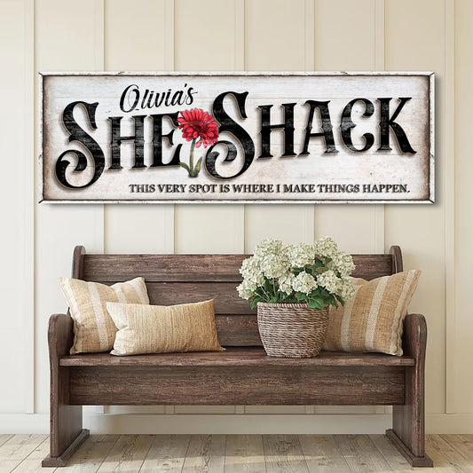 Personalized She Shed Sign XVI