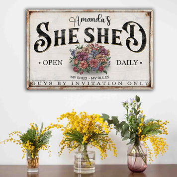 Personalized She Shed Sign XIII