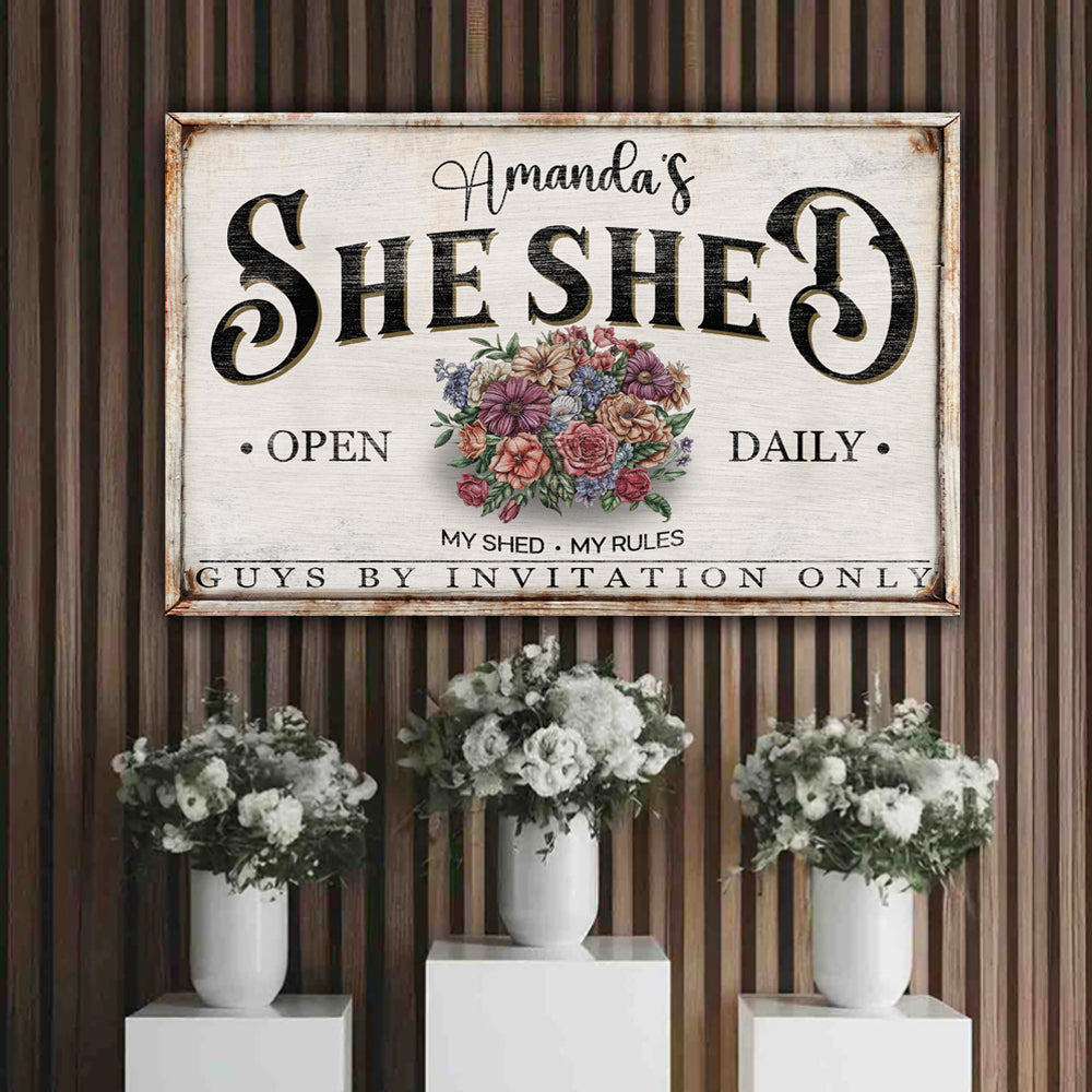 Personalized She Shed Sign XIII