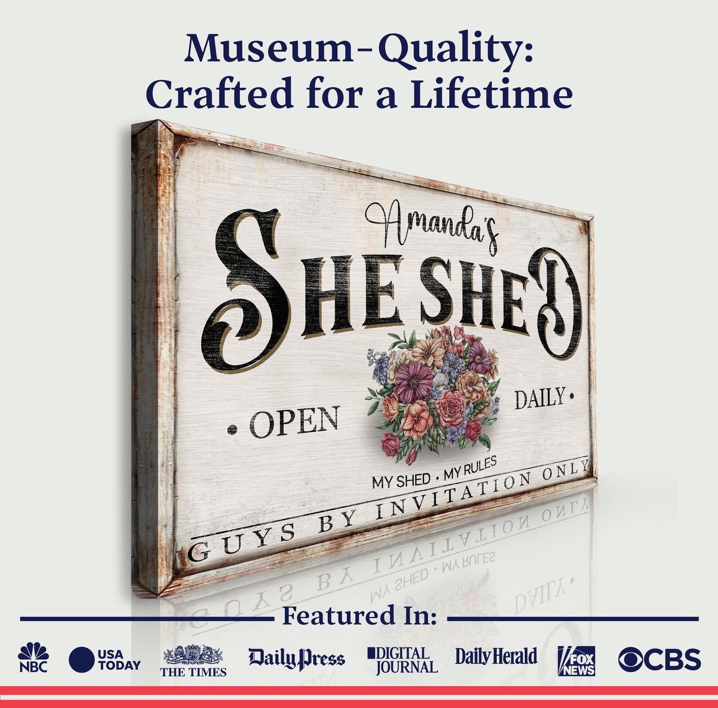 Personalized She Shed Sign XIII