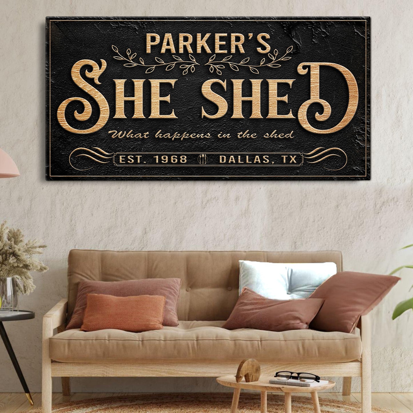 Personalized She Shed Sign XX