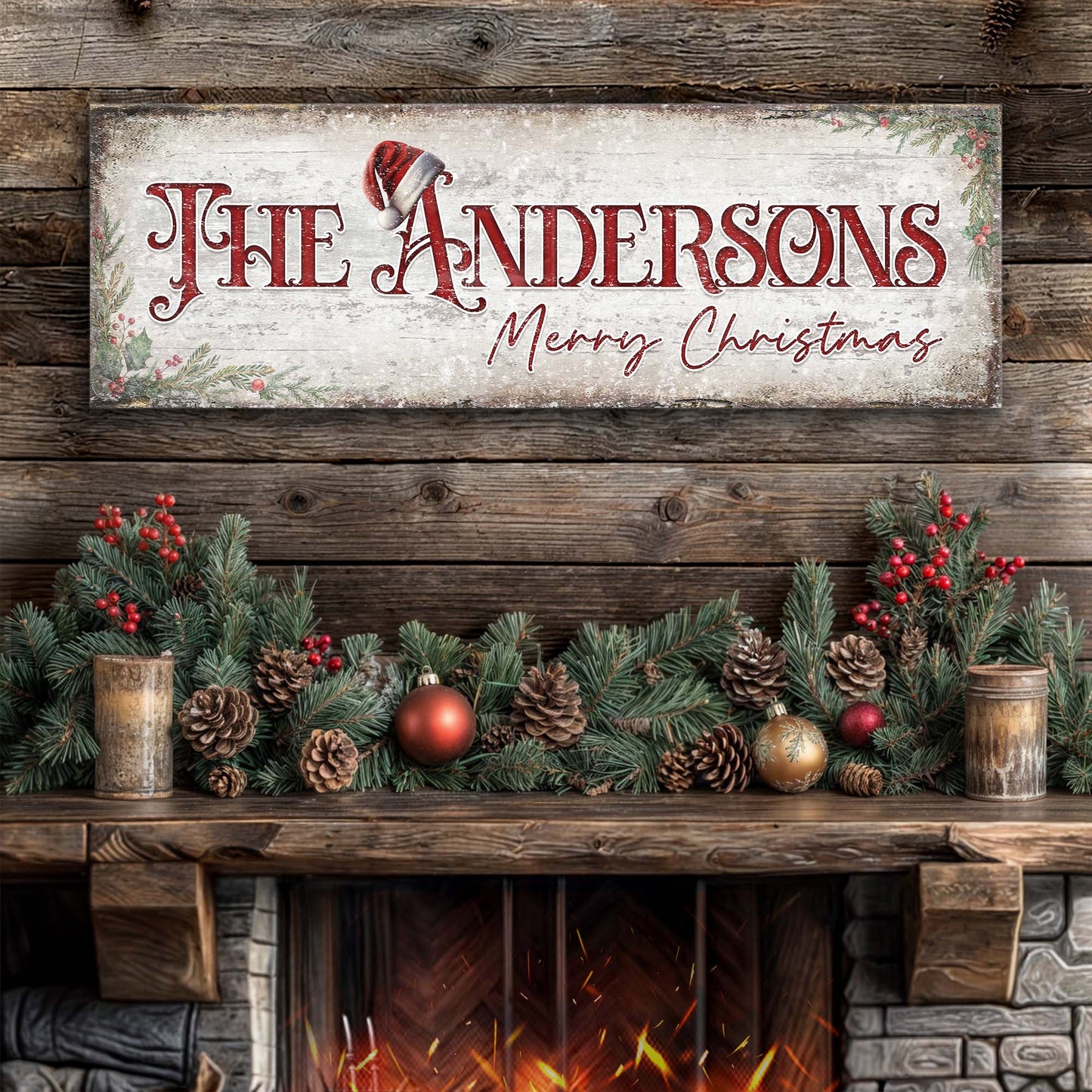 Christmas Family Name Sign II - Image by Tailored Canvases