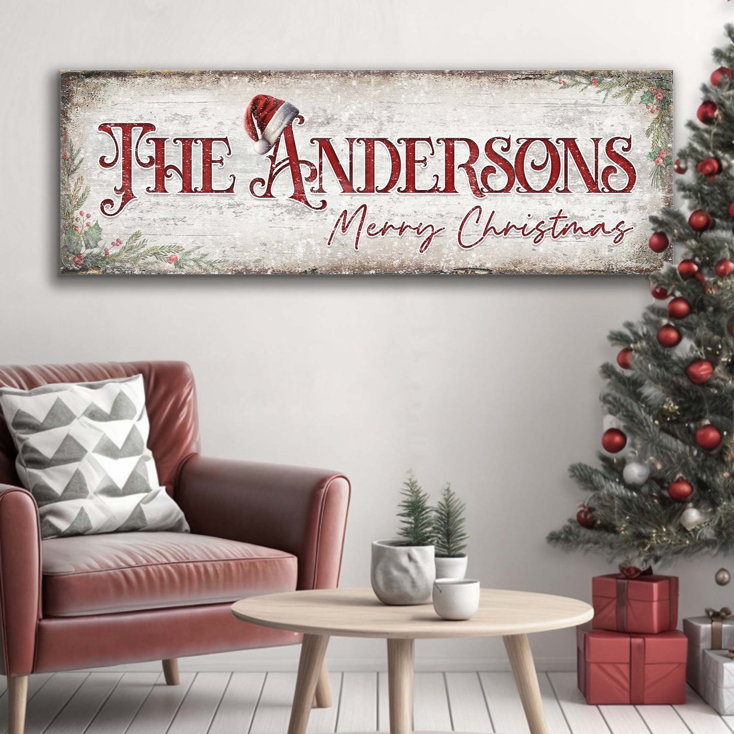 Christmas Family Name Sign II - Image by Tailored Canvases