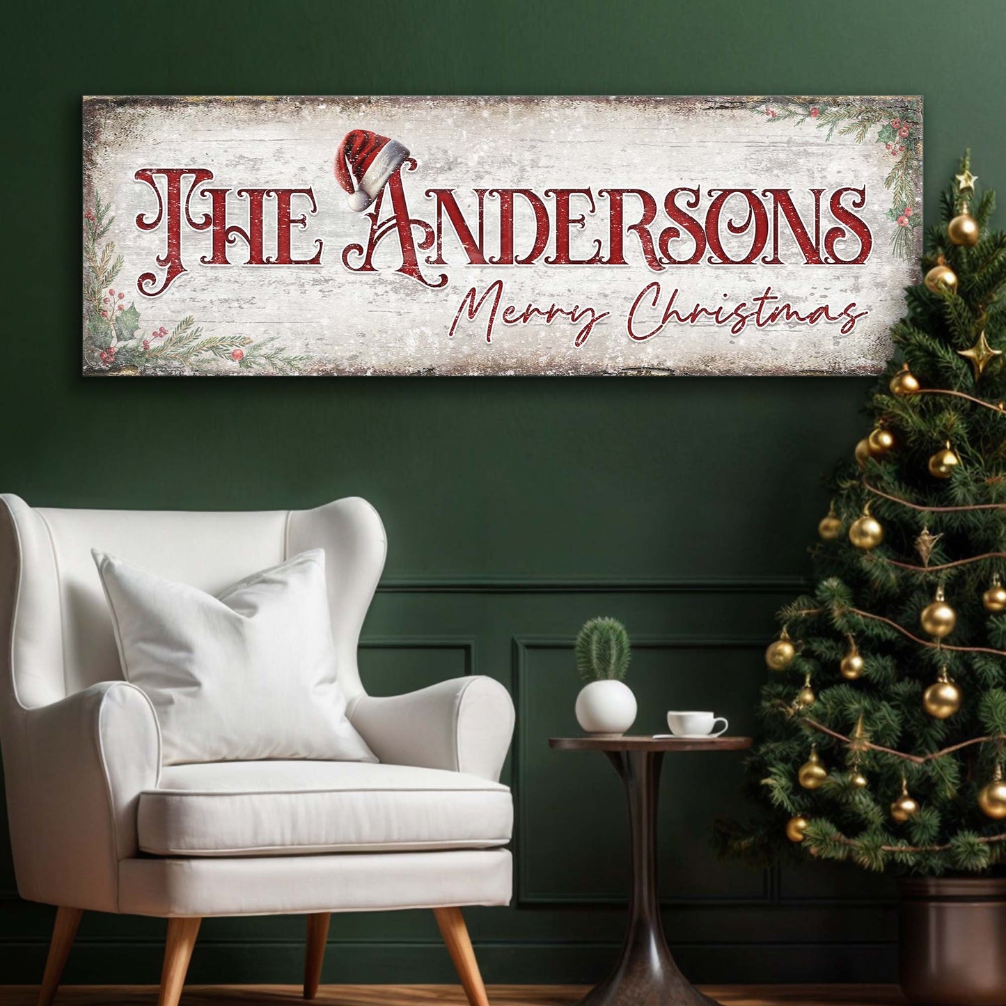 Christmas Family Name Sign II