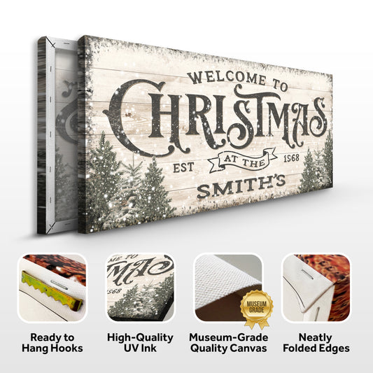 Family Welcome To Christmas Sign III - Image by Tailored Canvases