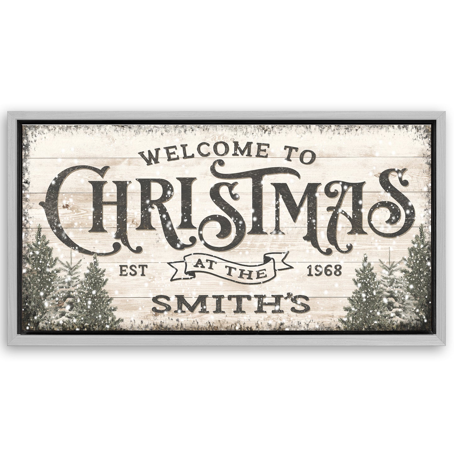 Save 33% When You Add A Frame To Your 48x24 Family Welcome To Christmas Sign III Canvas Now