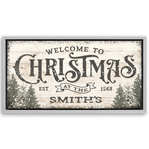 Save 33% When You Add A Frame To Your 48x24 Family Welcome To Christmas Sign III Canvas Now