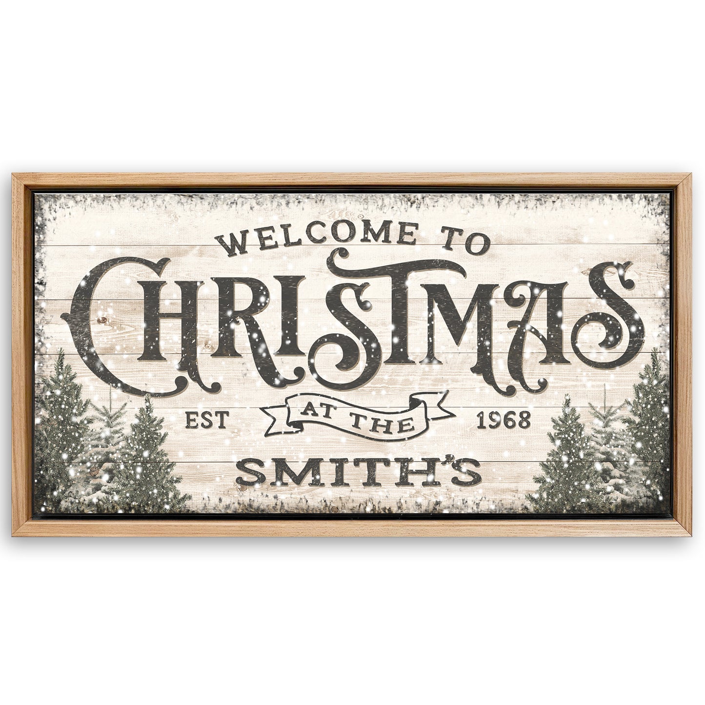 Save 33% When You Add A Frame To Your 48x24 Family Welcome To Christmas Sign III Canvas Now