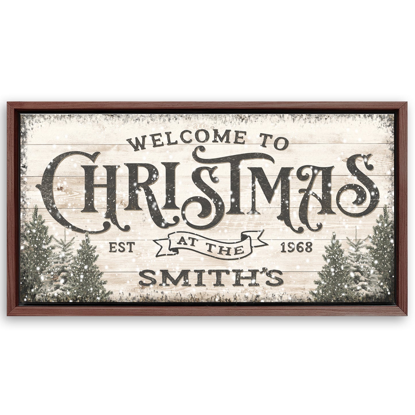 Save 33% When You Add A Frame To Your 48x24 Family Welcome To Christmas Sign III Canvas Now