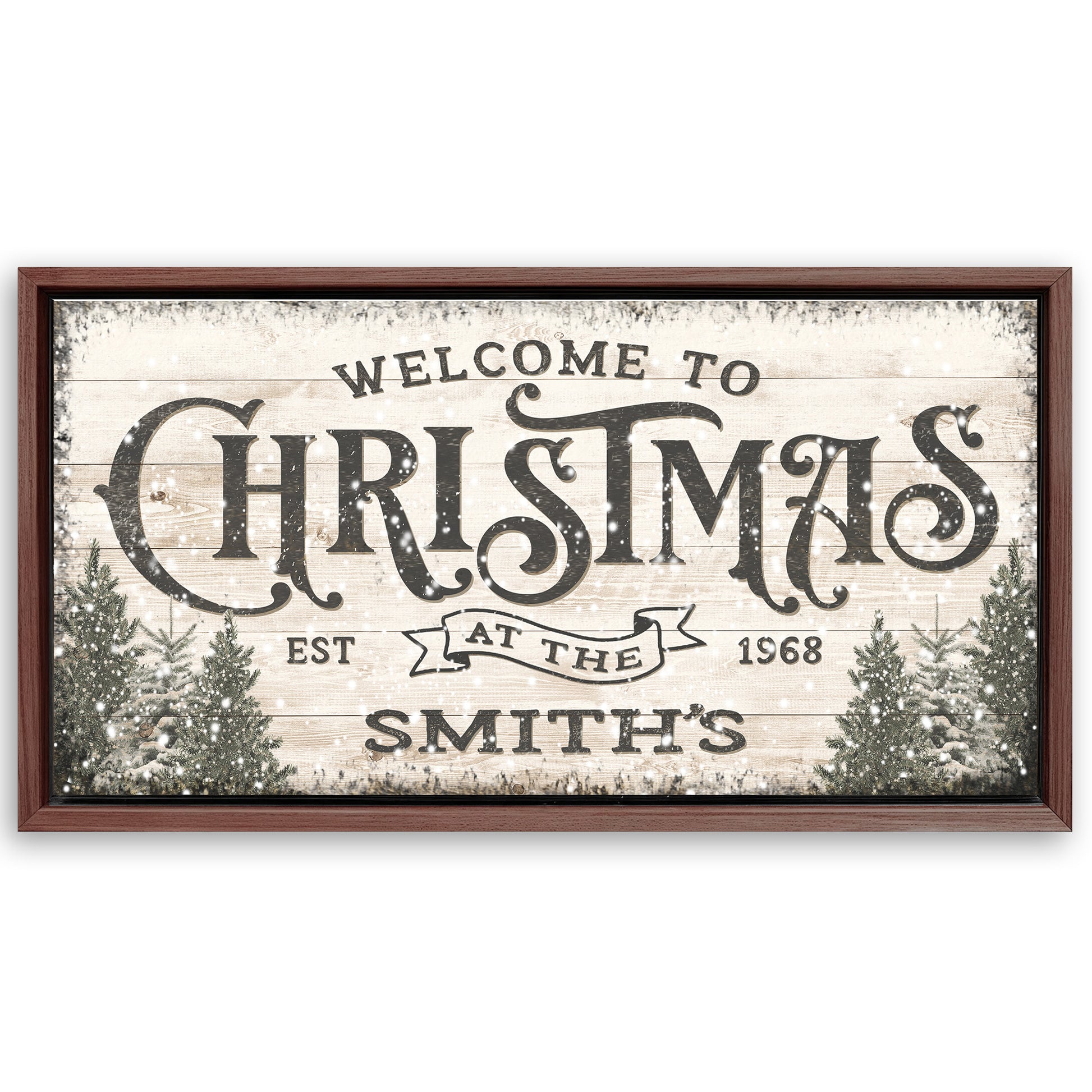 Save 33% When You Add A Frame To Your 48x24 Family Welcome To Christmas Sign III Canvas Now
