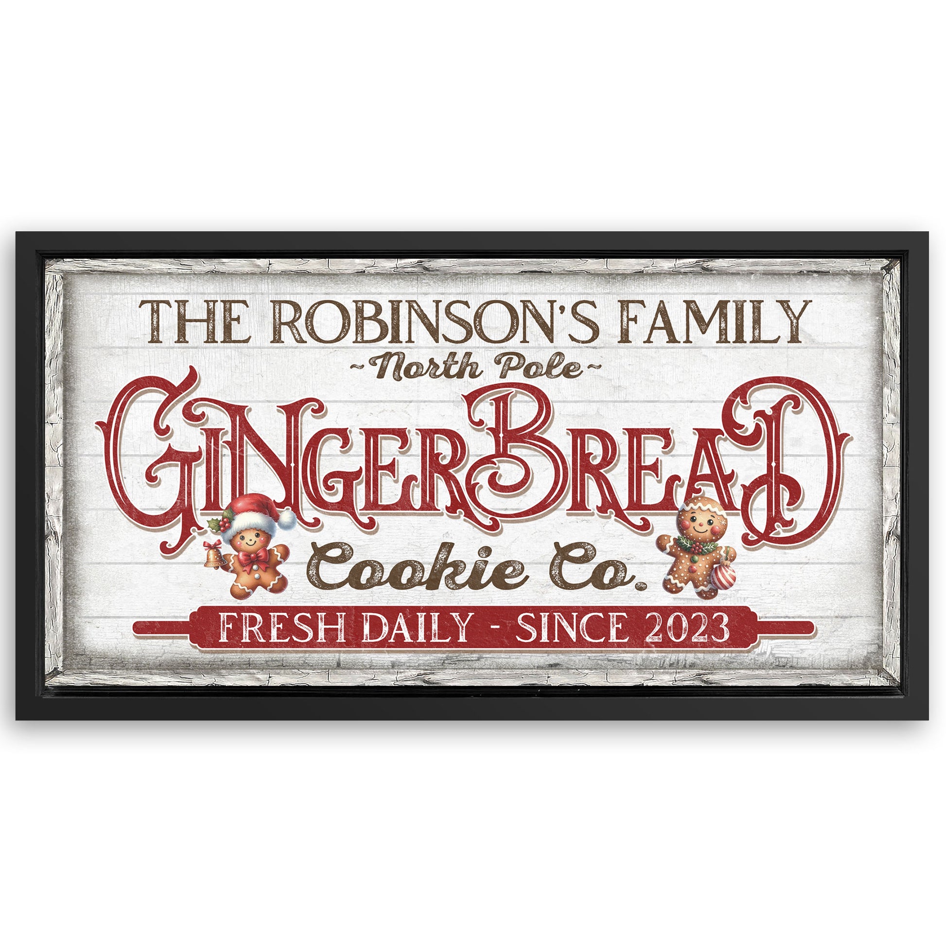 Save 33% When You Add A Frame To Your 60x30 Classic Bakery Sign Canvas Now
