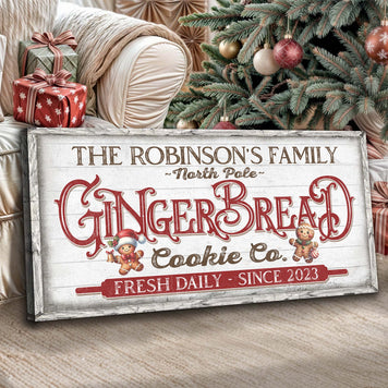 Family Gingerbread Bakery Christmas Sign IV