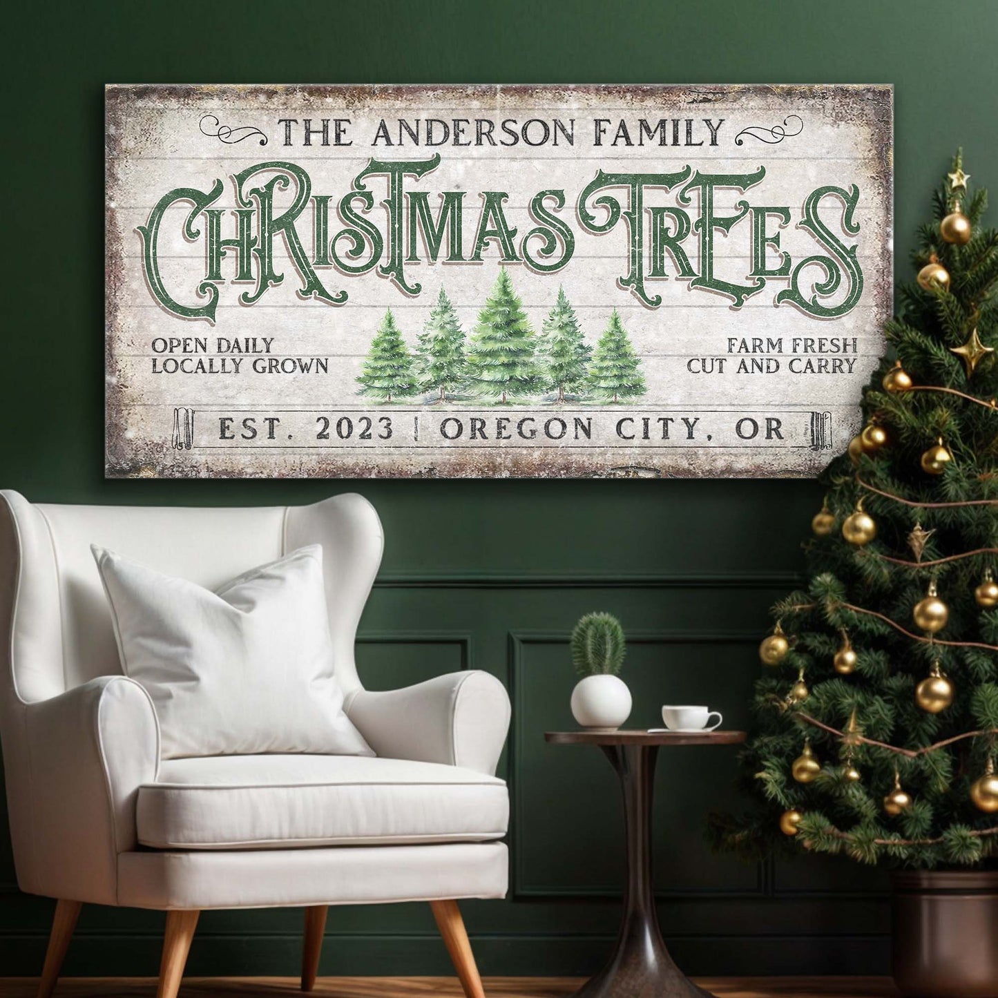 Family Christmas Tree Farm Sign IV