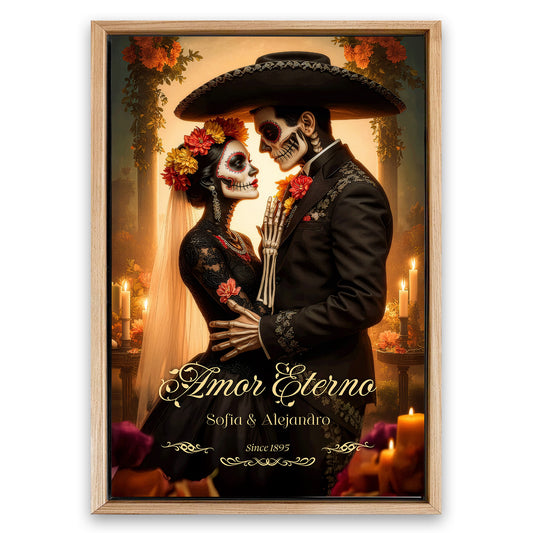 Save 33% When You Add A Frame To Your 36x24 Personalized Eternal Love Halloween Sign Now