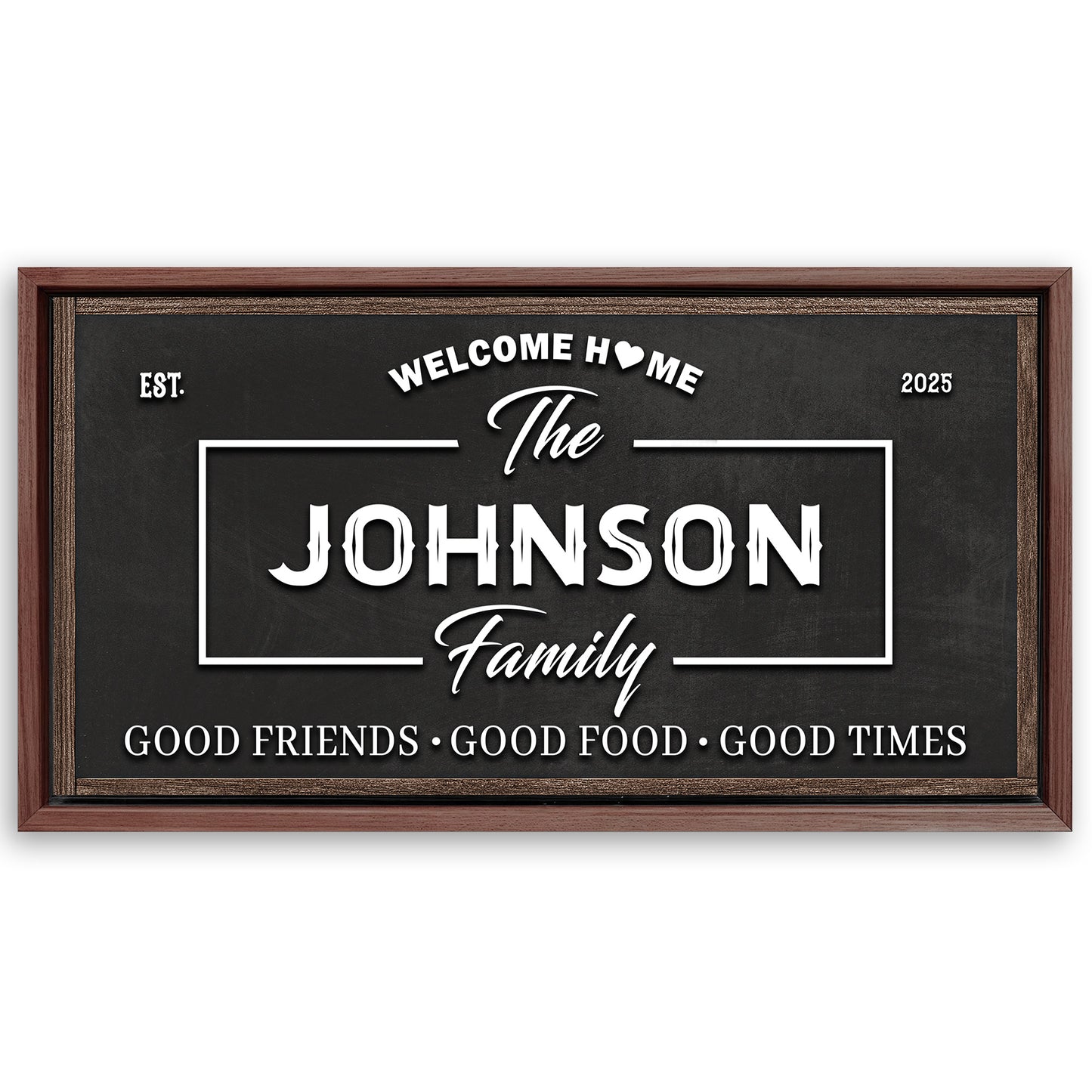 Save 33% When You Add A Frame To Your 48x24 Welcome Home Wall Sign Canvas Now