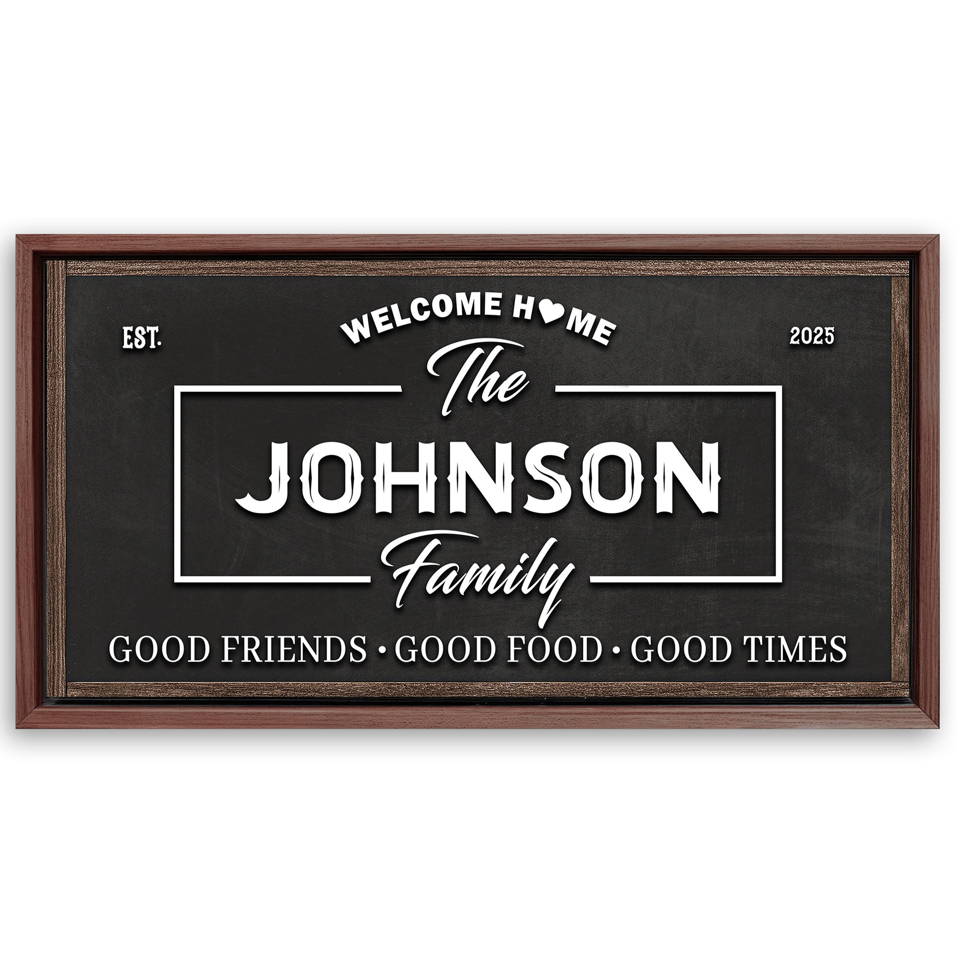 Save 33% When You Add A Frame To Your 48x24 Welcome Home Wall Sign Canvas Now