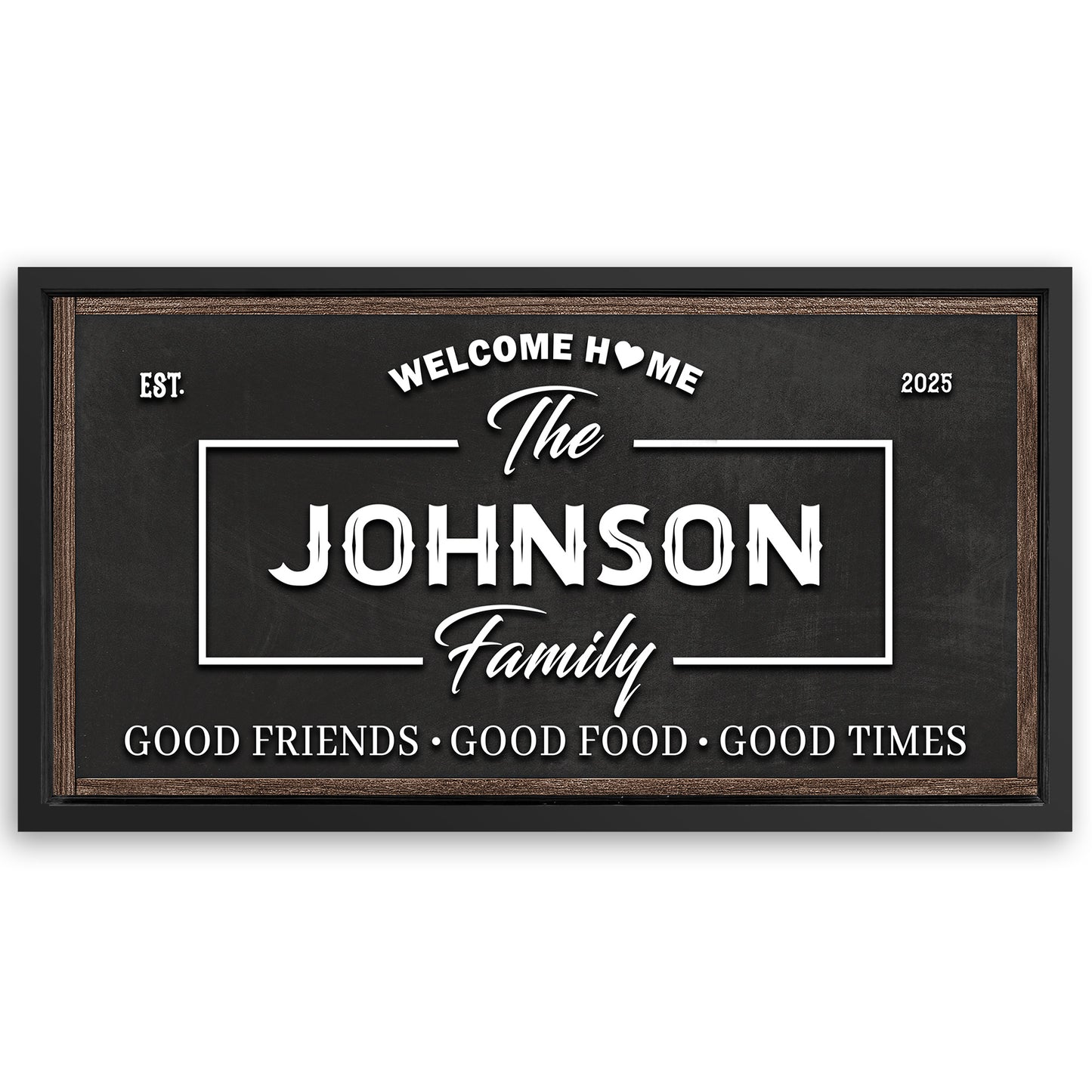 Save 33% When You Add A Frame To Your 48x24 Welcome Home Wall Sign Canvas Now