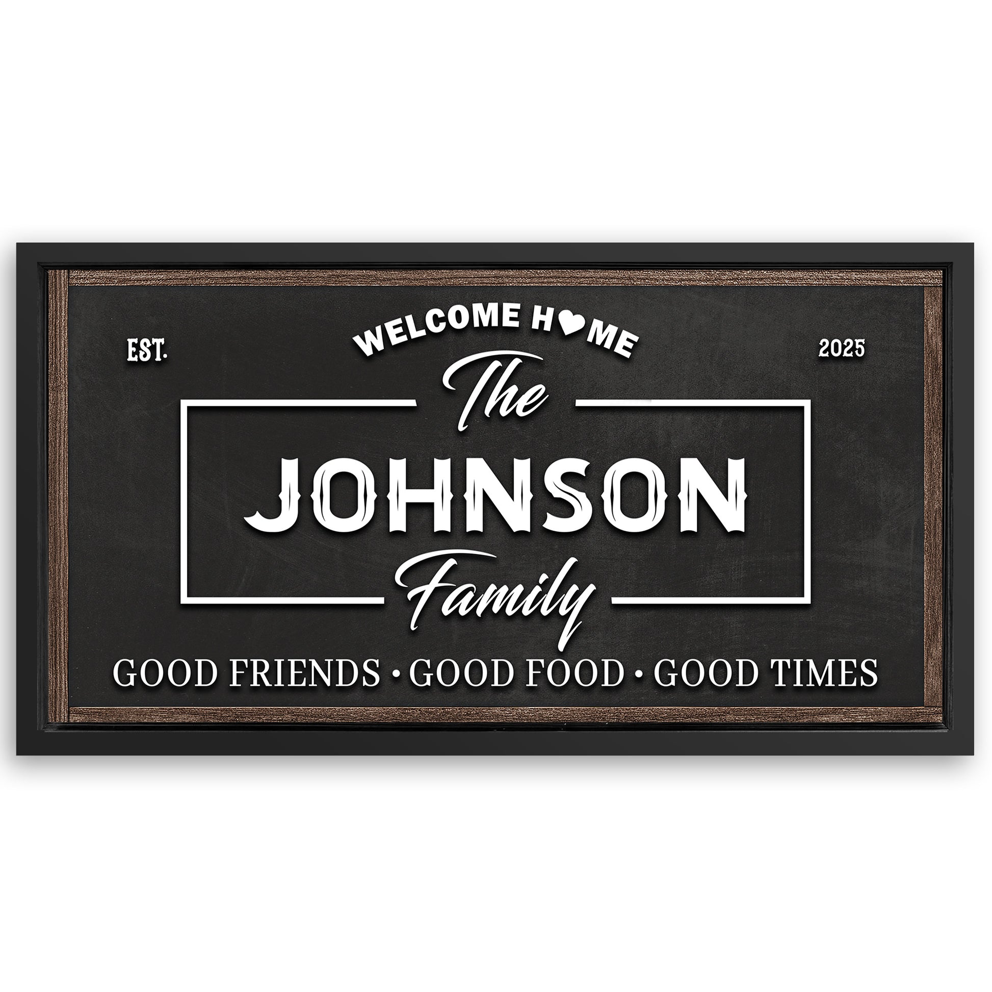 Save 33% When You Add A Frame To Your 48x24 Welcome Home Wall Sign Canvas Now