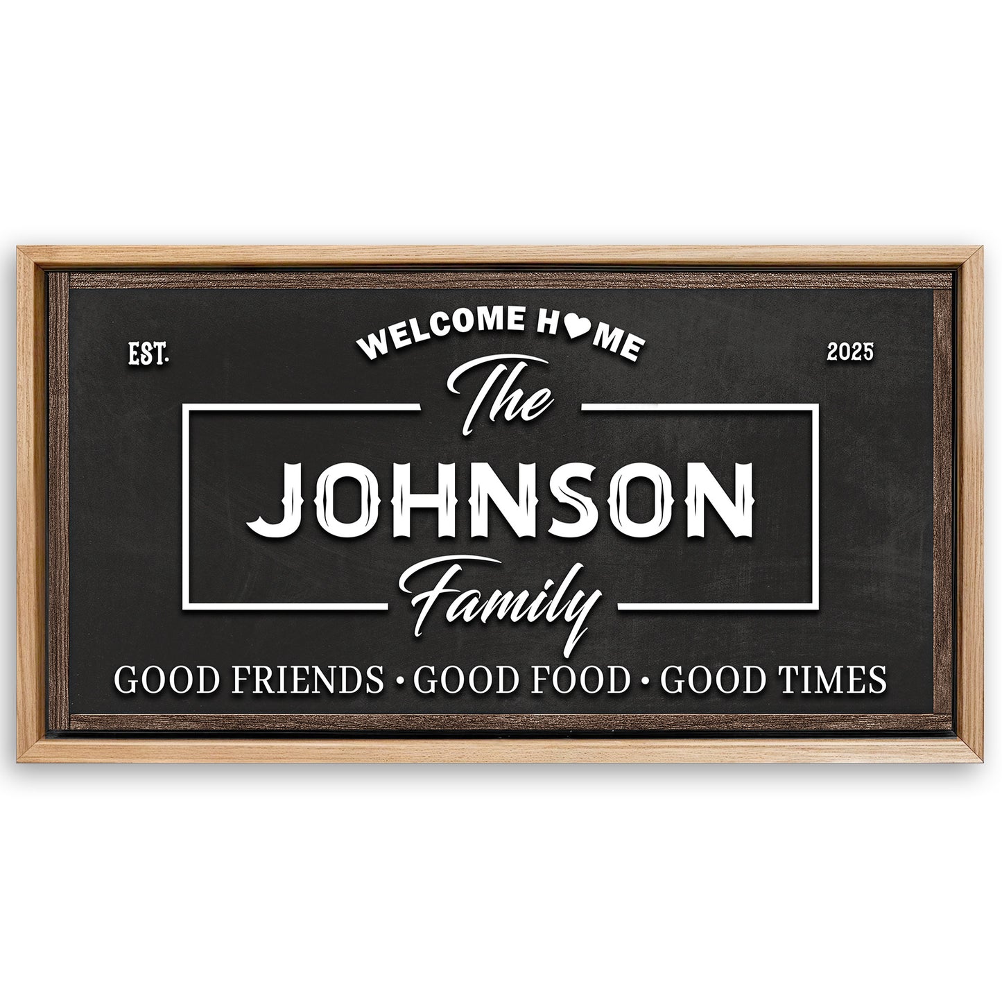 Save 33% When You Add A Frame To Your 48x24 Welcome Home Wall Sign Canvas Now
