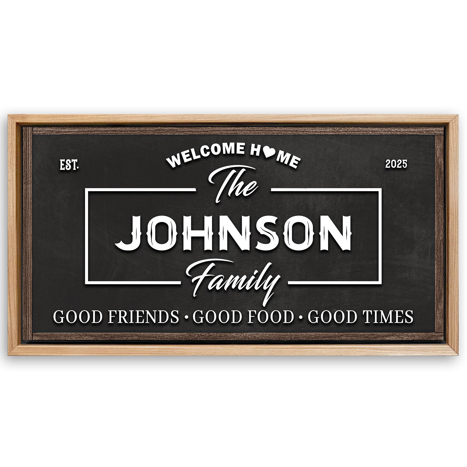 Save 33% When You Add A Frame To Your 48x24 Welcome Home Wall Sign Canvas Now