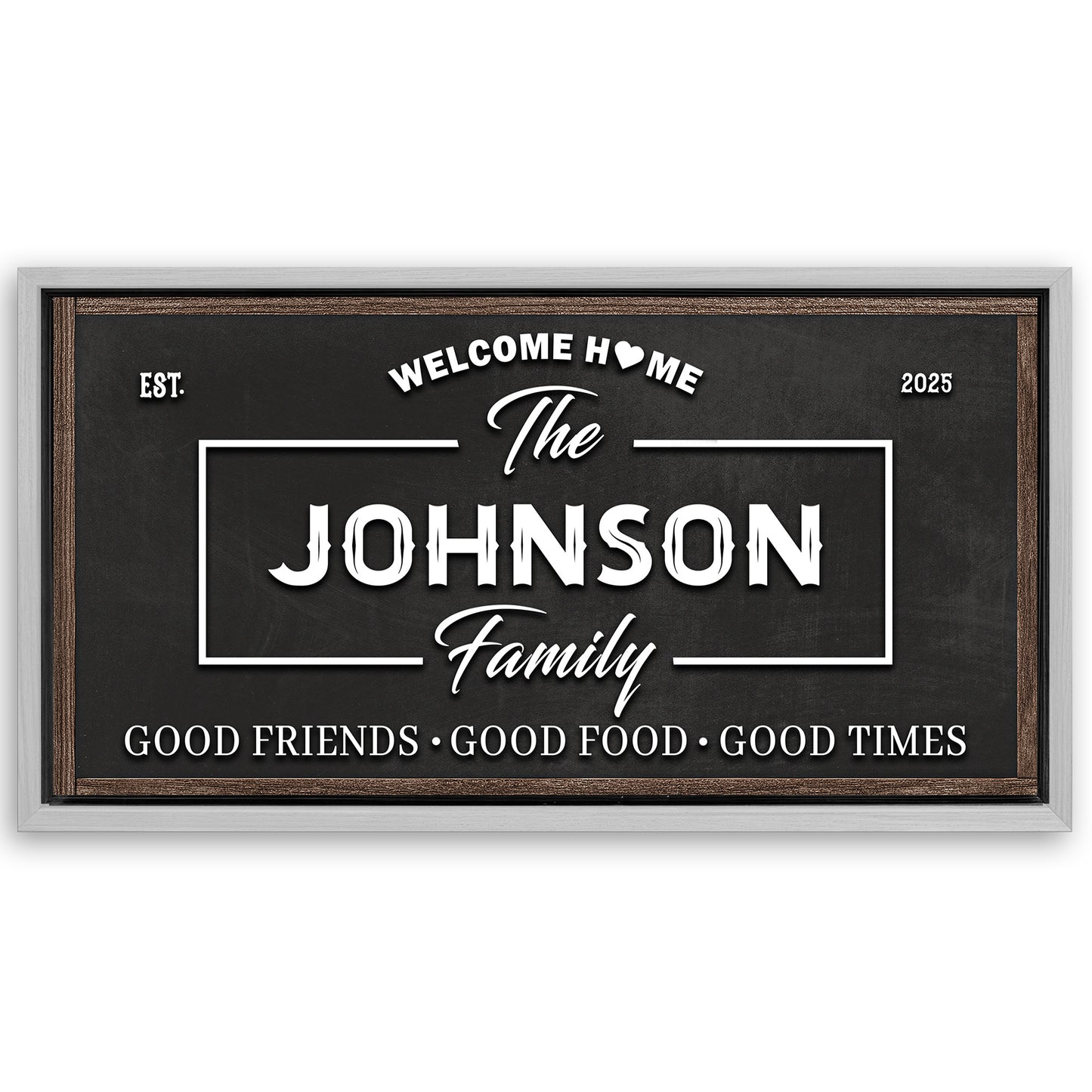 Save 33% When You Add A Frame To Your 48x24 Welcome Home Wall Sign Canvas Now