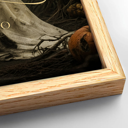 Save 33% When You Add A Frame To Your 36x24 Halloween Skeleton Bride and Groom Wall Sign Canvas Now