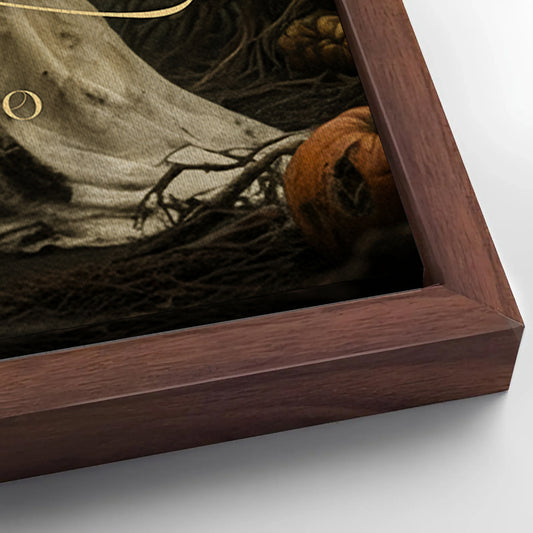 Save 33% When You Add A Frame To Your 36x24 Halloween Skeleton Bride and Groom Wall Sign Canvas Now