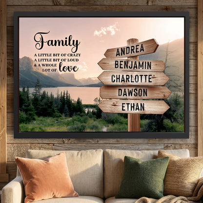 Family Whole Lot Of Love Mountain Wall Sign