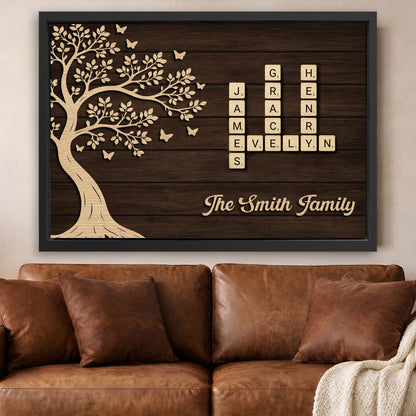 Custom Family Crossword Wall Sign