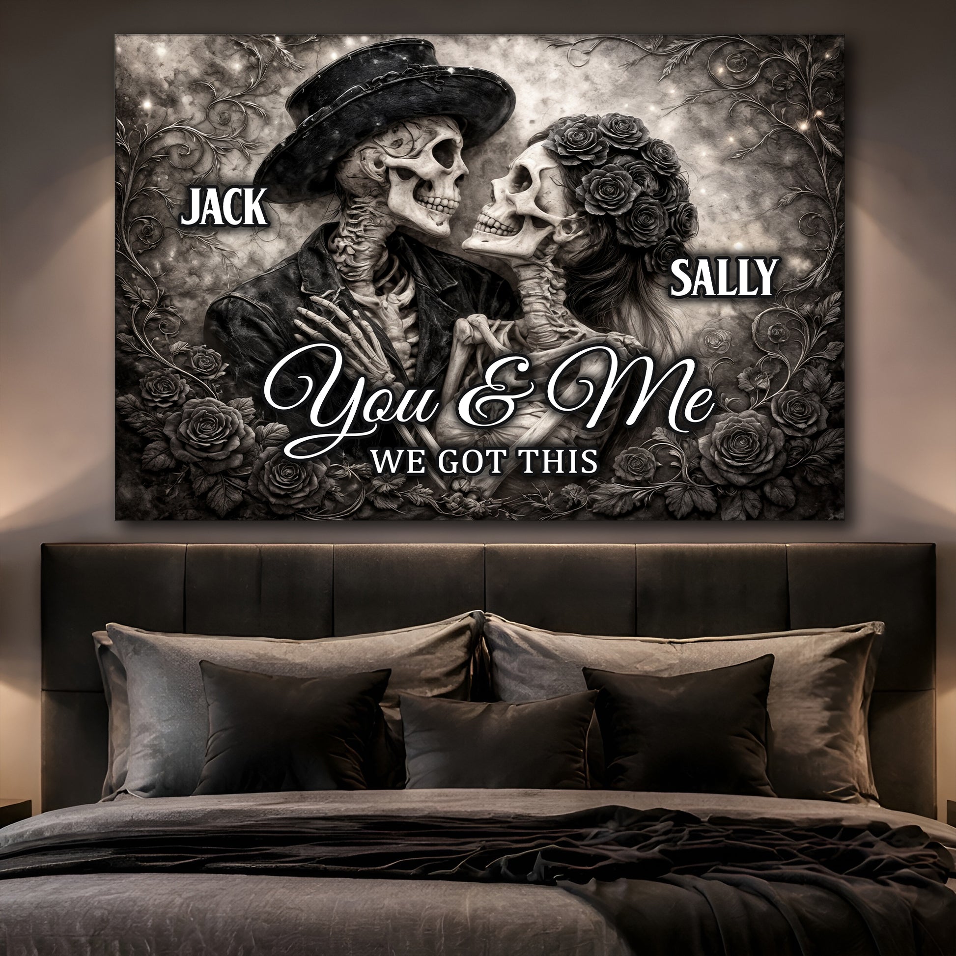 Skeleton Couple Wall Sign