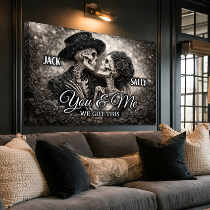 Skeleton Couple Wall Sign