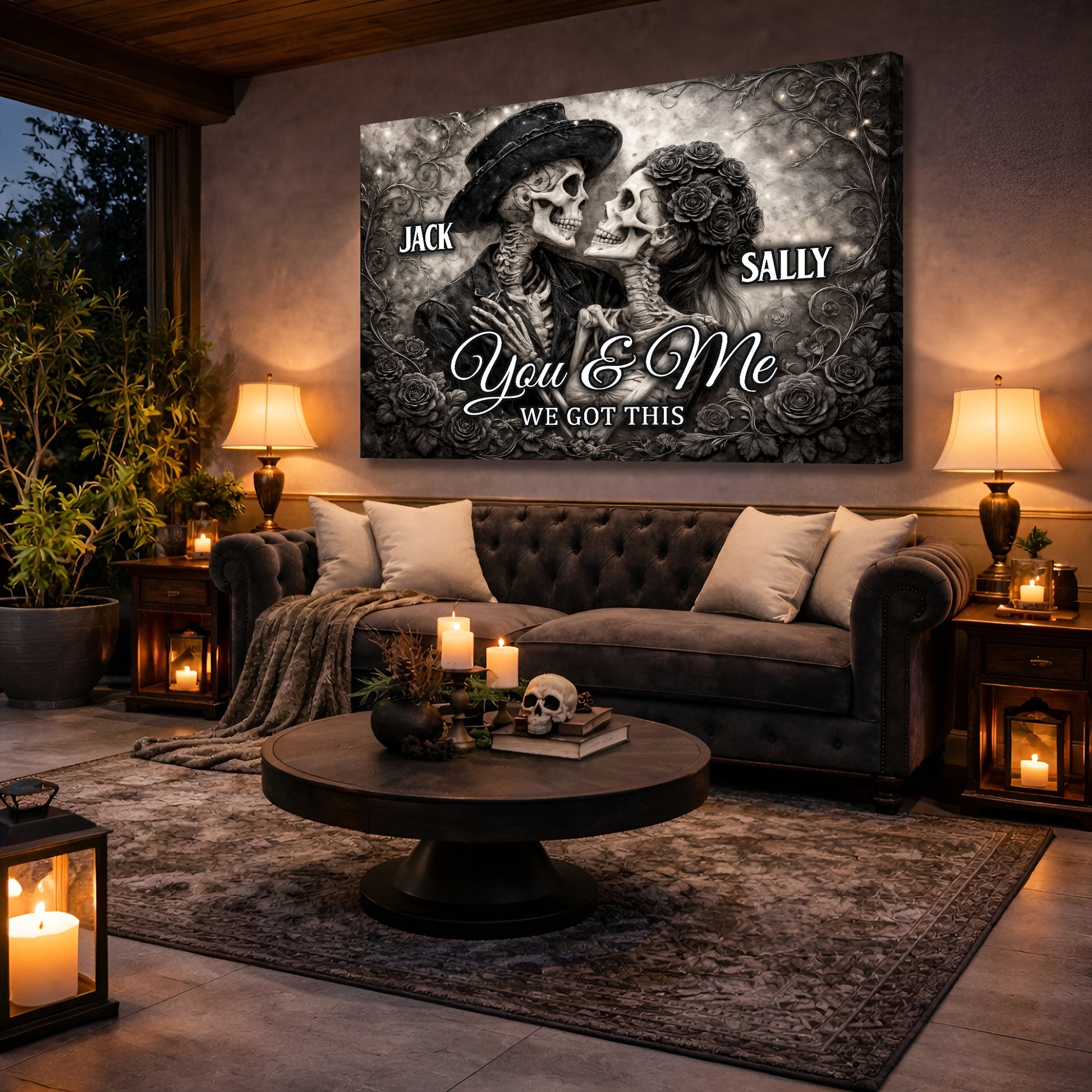 Skeleton Couple Wall Sign