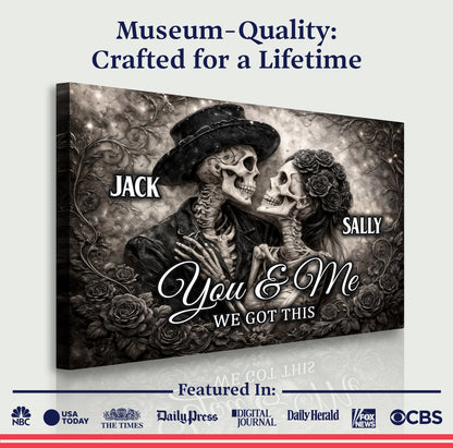 Skeleton Couple Wall Sign