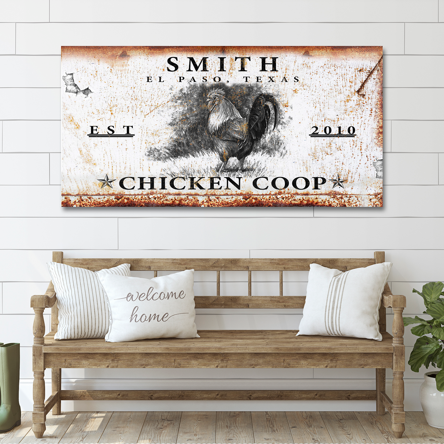 Chicken Coop Sign Style 5 - Image by Tailored Canvases